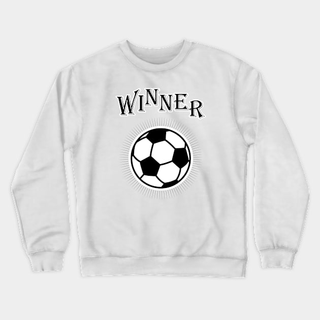 Soccer Winner Goal Champion Soccer Ball Football Crewneck Sweatshirt by sofiartmedia